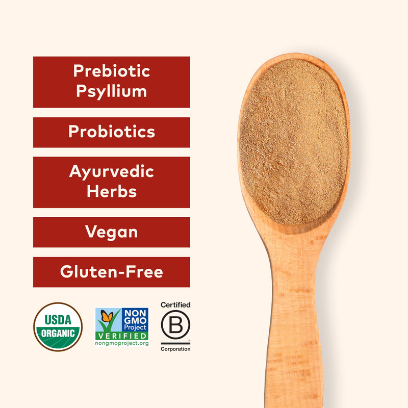 [Australia] - Organic India Psyllium Husk Pre & Probiotic Fiber, Orange Flavor, Psyllium Husk Powder, Keto, Paleo, Vegan, Gluten Free, Dietary Fiber Power, Psyllium Husk Whole, 10 Oz Bag 