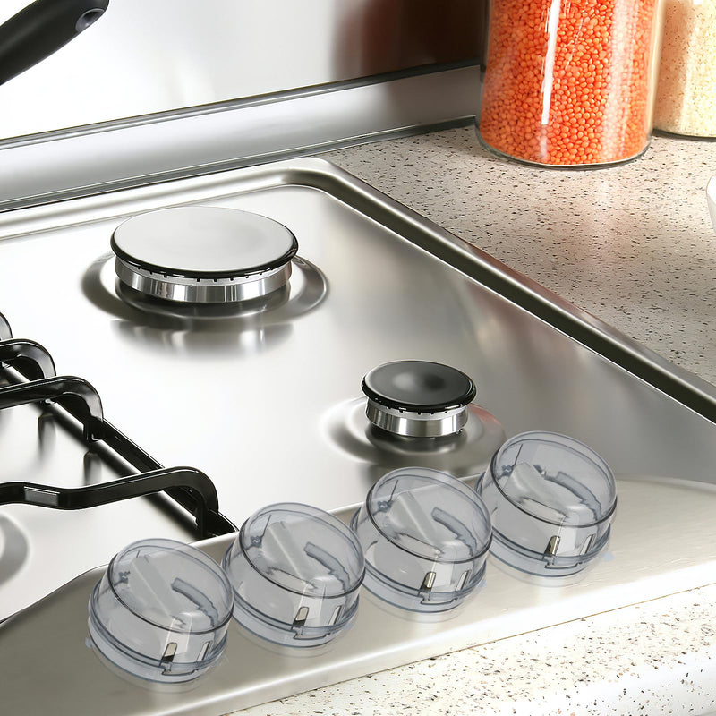 [Australia] - PATKAW 4pcs Stove Knob Covers Child Safety for Electric Stove Top Stove Baby Proof Safety Guards 