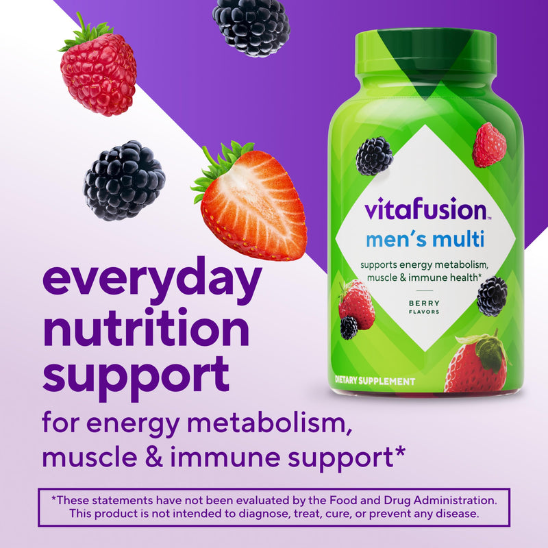 Vitafusion Men's Multivitamin Gummies | 120 Gummy Vitamins for Adults 120 Count (Pack of 1)