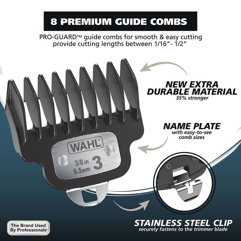 [Australia] - Wahl USA Rechargeable Lithium Ion 2.0 Beard Trimmer for Men - Facial Hair Trimmer with Precision T Blade for Grooming, Detailing Head, Light Touch Ups, Ear Nose & Eyebrow Model 9886-300 
