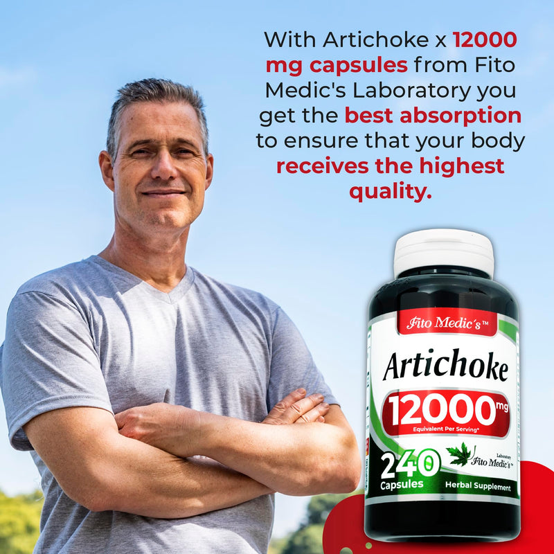 [Australia] - FITO MEDIC'S Lab | artichoke extract | artichoke extract capsules |240 capsules |12000 mg | artichoke |artichoke supplement | alcachofa. 