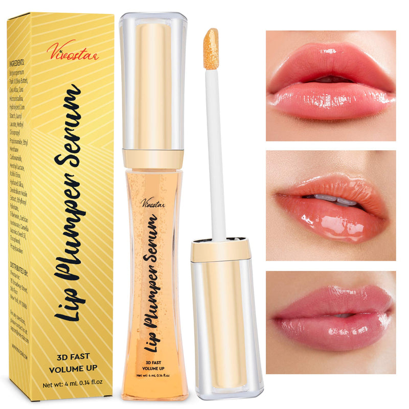 Lip Plumper, Upgraded 3D Natural Lip Enhancer, Lip Plumping Lip Gloss, Fuller & Hydrated, Sexy Lip Gloss, Formulated by Safe Ingredients