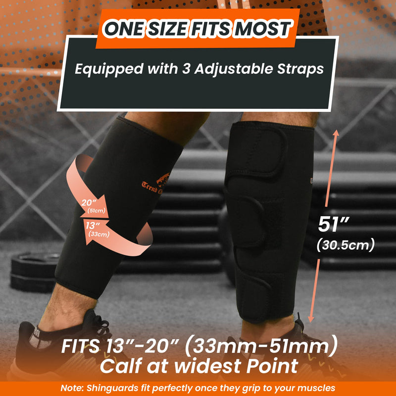 [Australia] - Weightlifting Shin Guards/Calf Support Brace 7mm Thick Neoprene for EasyWear-Deadlift Shin Guards, Box Jump, Crossfit Adjustable Shin Splint Compression Calf Wrap for Men Women (Pair) 7MM (Thick) 