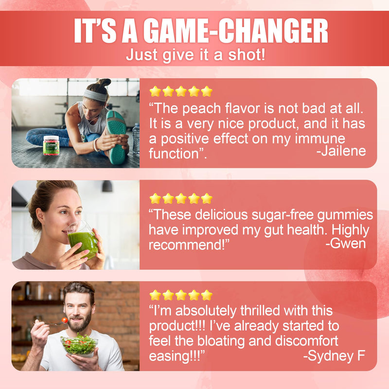 [Australia] - L-Glutamine 1200mg Gut Health Gummies with Digestive Wellness ‚Äì Gut Repair, Digestive Harmony, and Immune Boosting Blend ‚Äì Helps Alleviate Heartburn, Bloating, Gas, Constipation 