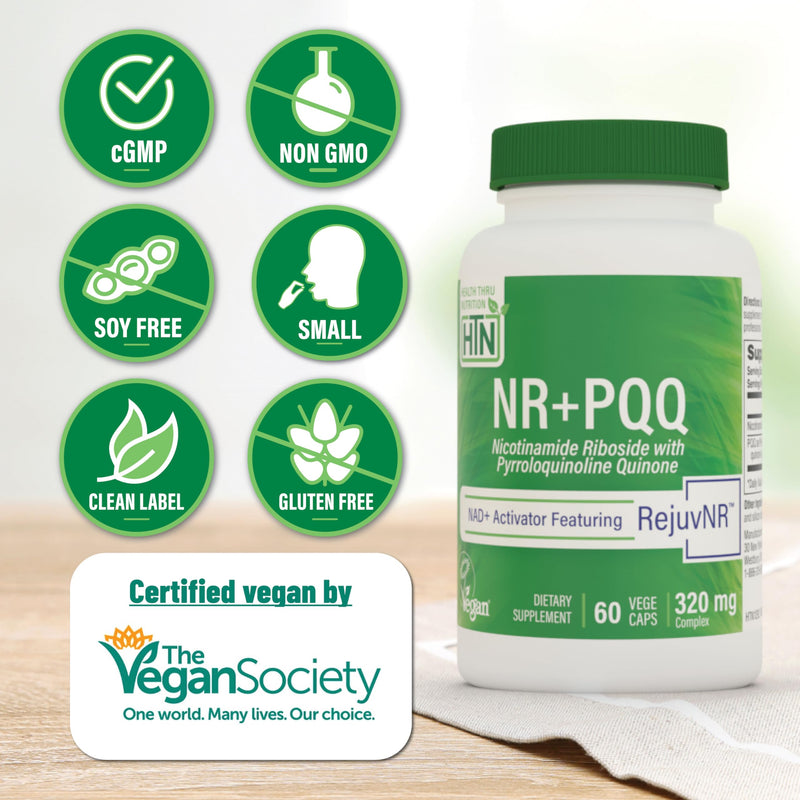 NR with PQQ | 300mg Nicotinamide Riboside + 20mg PQQ | Mitochondria Maximizer | Non-GMO | Pack of 60