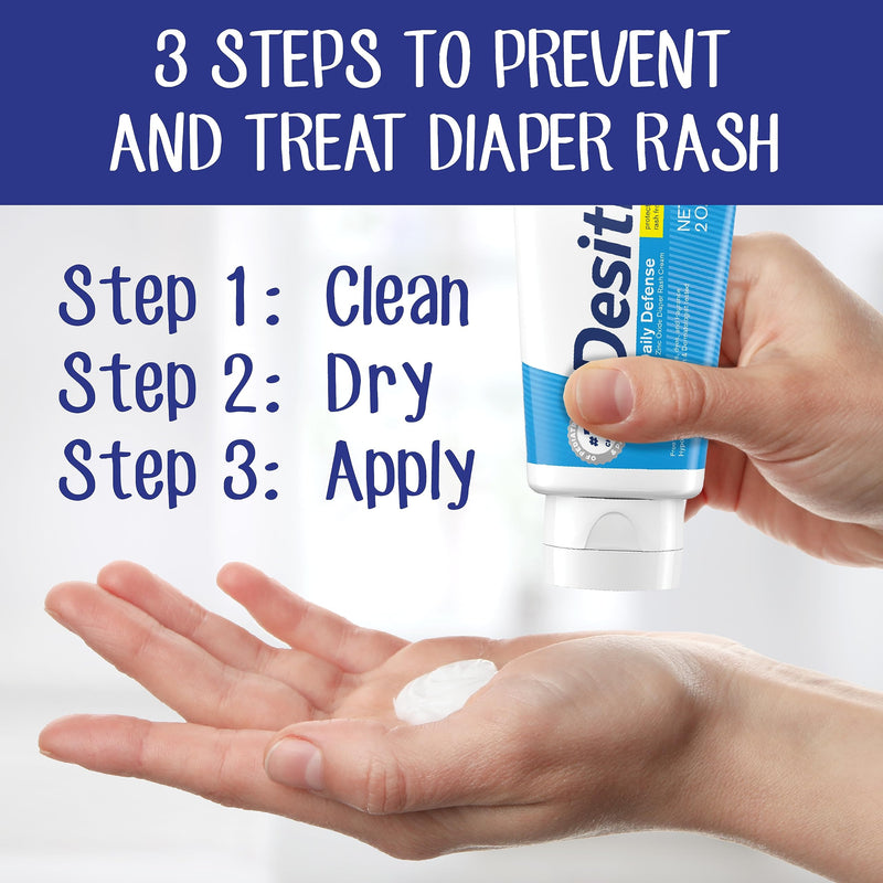 [Australia] - Desitin Daily Defense Baby Diaper Rash Cream with Zinc Oxide to Treat, Relieve & Prevent diaper rash, Hypoallergenic, Dye-, Phthalate- & Paraben-Free, 4.8 oz 