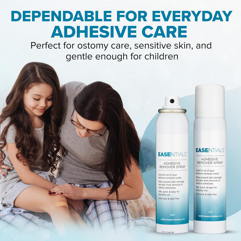 [Australia] - Ultimate Hassle-Free Medical Adhesive Remover Spray ‚Äì 100% Silicone-Based Formula - Quick Drying, Odorless, Minimal Residue Skin Adhesive Remover - No-Sting for Sensitive Skin & Everyday Use - 80ml (2 PACK) 80 mL 