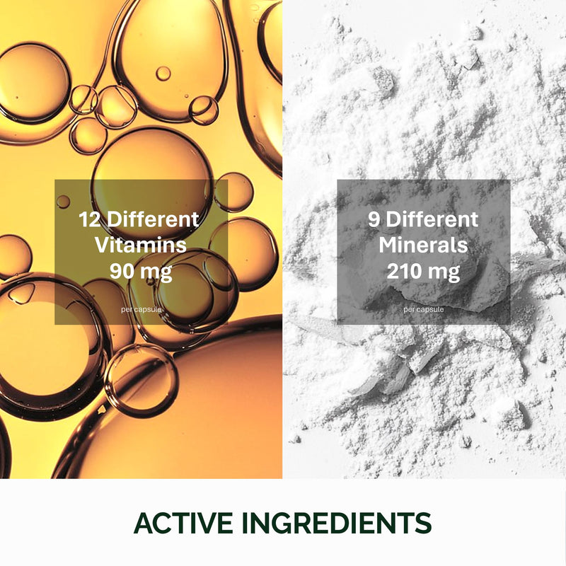 NFO Multi-VIT Energy [180 Capsules] Norwegian Fish Oil Natural high-dose Complex Each Vitamin and Mineral in Our Multivitamin is calibrated for Maximum Synergy Made in Norway