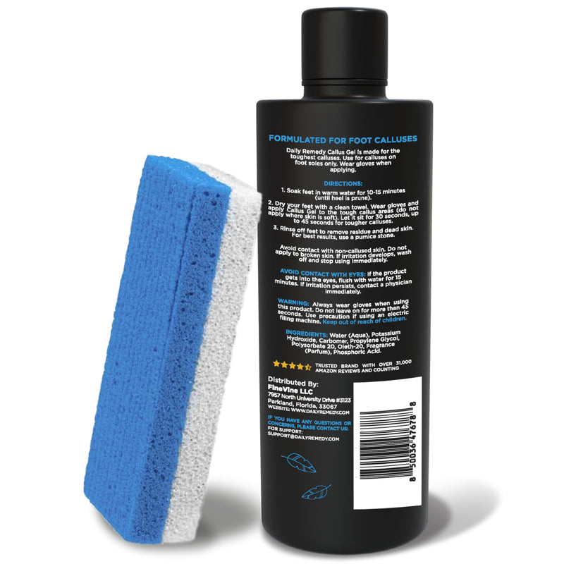 [Australia] - Callus Remover Gel ‚Äì Professional Foot Callus Removal for Smooth Feet & Cracked Heels ‚Äì Extra Strength Callus Gel with Pumice Stone ‚Äì 8oz, Made in USA 