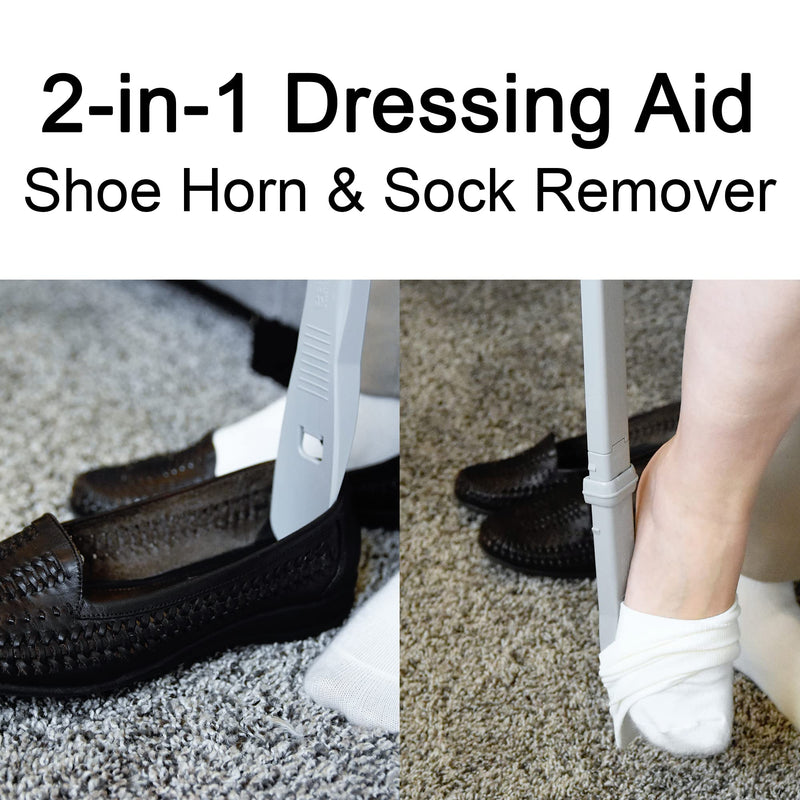 [Australia] - Long Handled (26") Shoe Horn and Sock Remover - Large Dressing Aid for Seniors, Elderly, Disabled - Sock Otter by Easy To Use Products 