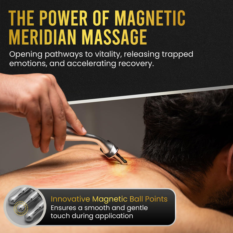 [Australia] - MagnetRX® Magnetic Therapy Massage Fork – Multi-Functional Magnetotherapy Pen for Emotion Code Magnets, Meridian Massage Tool & Body Healing Magnets – Magnetoterapia Fisioterapia Portatil Aparatos 