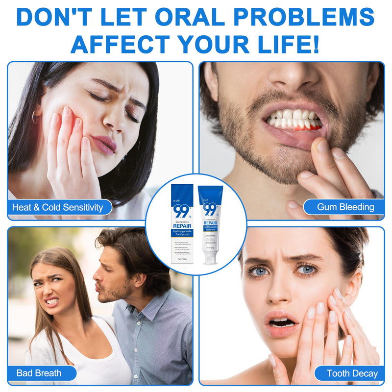 [Australia] - 2 Pack 9.9% Hydroxyapatite Toothpaste for Advanced Enamel Protection, Fluoride-Free Toothpaste for Sensitive Teeth-Gentle Mint, Fresh Breath, Daily Use for Oral Health 2.12 Ounce (Pack of 2) 