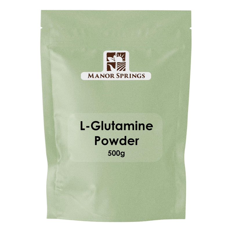 Pure L-Glutamine Powder 500g – Premium Amino Acid Supplement for Muscle Recovery & Gut Health – Unflavoured, Vegan Friendly – by Manor Springs