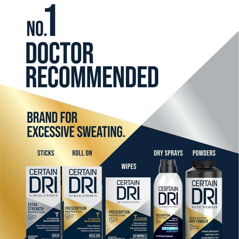 Certain Dri Foot Powder for Men & Women - Talc-Free, Maximum Sweat Absorption & Odor Control - Calamine-Infused Anti-Friction Formula for Sensitive Skin & Long-Lasting Shoe Odor Control - 8 oz 8 Ounce (Pack of 1)