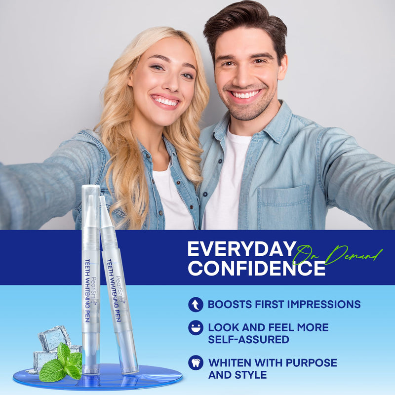 Teeth Whitening Pen – 35% Urea Peroxide Gel, Clear Twist-Dispensing Whitening Pens for Stain Removal, Professional-Strength, Easy-to-Use, Travel-Friendly(A Set of 5 Pens) 0.07 Fl Oz (Pack of 5)