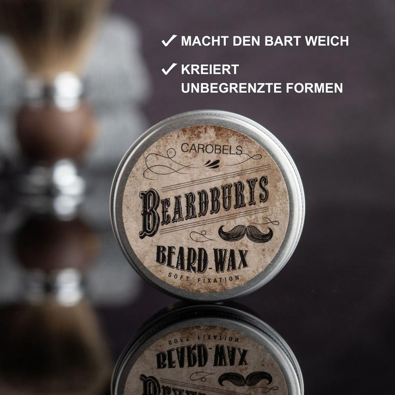 [Australia] - Beardburys Soft Fixing Beard and Mustache Wax, Natural Hold, Lightweight Formula, Easy Styling, Paraben Free, Suitable for All Beard Types - 50g 