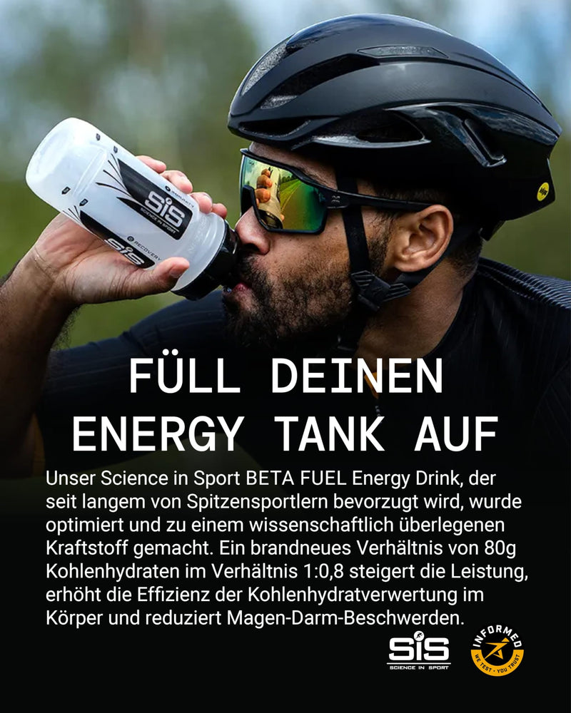 [Australia] - Science in Sport BETA Fuel 80 Energy Drink Powder 15 x 82g Orange - Isotonic drink powder with 80g carbohydrates, ideal energy supplier for endurance athletes 