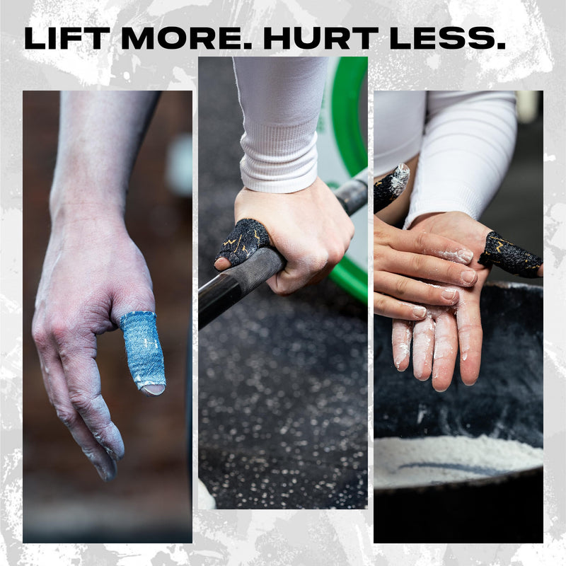 [Australia] - Weightlifting House Weight Lifting Thumb Tape: Athletic Grip Tape, Finger Extra Adhesive Tape for Workout - Body Tape, Sports Tape Perfect for Weightlifting - Sports Tape, Athletic - 7m/23ft (Black) Black 