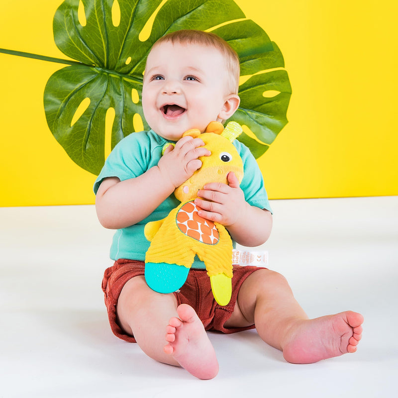 [Australia] - Bright Starts Snuggle & Teethe BPA-free Crinkle Teething Plush Baby Toy - Giraffe 