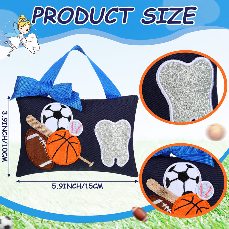[Australia] - Geelin Tooth Fairy Pillow with Pocket Kids Lost Tooth Pillow for Tooth Fairy Tooth Pillow Tooth Keepsake Pouch Tooth Fairy Gifts for Christmas Girl and Boy Lost Tooth, 3.9 x 5.9 Inch(Ball Style) Ball Style 