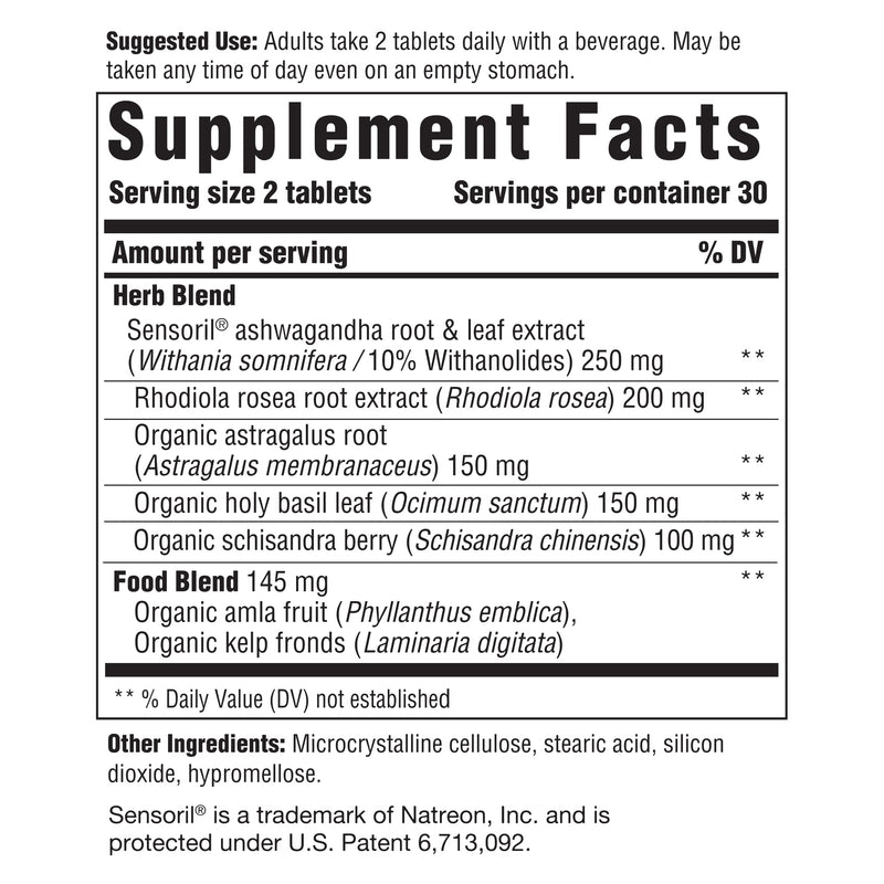 [Australia] - INNATE Response Formulas - Adrenal Response Herbal Supplement - With Ashwagandha - Promotes Optimal Stress Response - Non-GMO, Vegetarian, and Made Without 9 Food Allergens - 90 Tablets (45 Servings) Herbal,Vegetarian 90 Count (Pack of 1) 
