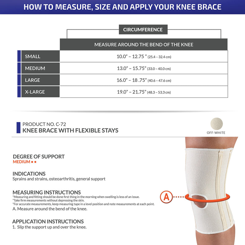 [Australia] - CHAMPION Knee Brace Flexible Stays Knit Elastic, White, Small (Pack of 2) Small (Pack of 2) 