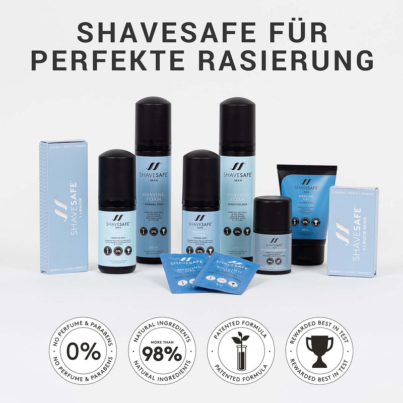 [Australia] - ShaveSafe Men's Shaving Foam (Sensitive Skin, 100 ml) Sensitive Skin 