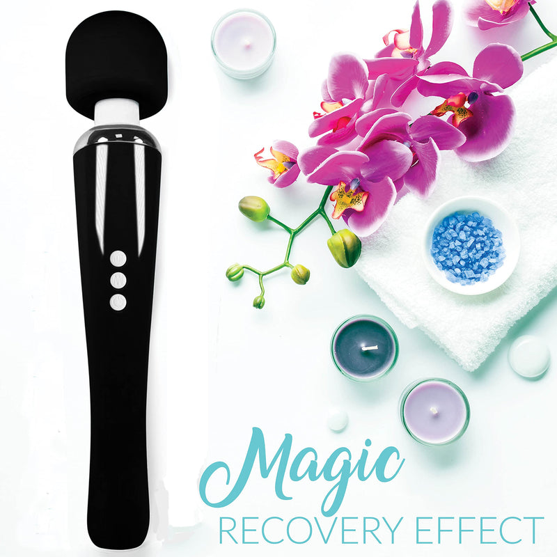 [Australia] - Therapeutic Cordless Massager - Powerful Massage Tool Handheld 8 Speeds 20 Patterns - Rechargeable Hand Massagers for Sore Muscles - Hand Held Massage Tool for Neck & Back Charcoal 
