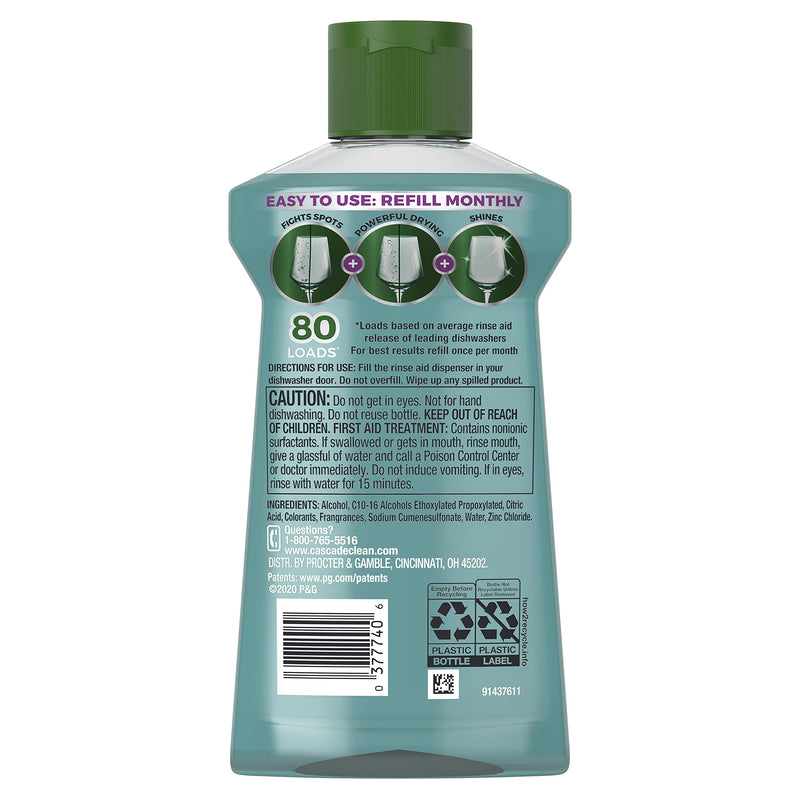 [Australia] - Cascade Platinum Dishwasher Rinse Aid, 8.45 fl oz (Packaging May Vary) Unscented 8.45 Fl Oz (Pack of 1) 
