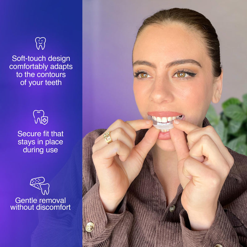 [Australia] - GuruNanda Ready-to-Use Prefilled Whitening Trays (7 Treatments) with 8% Hydrogen Peroxide to Remove Surface Stains, Fast & Easy Teeth Whitening for Sensitive Smiles 