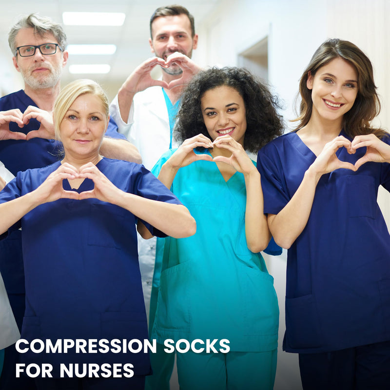 [Australia] - GoWith 1-2 pairs of Merino compression stockings for women and men (15-20 mmHg class 1) support stockings, thrombosis stockings, compression socks, plantar fasciitis socks for sports, travel, pregnancy 3589 43-46 Black - 2 pairs 