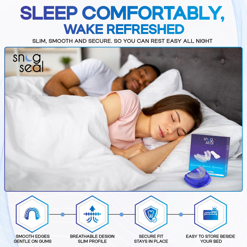[Australia] - Dental Guard 2-Pack – Reusable BPA-Free Medical-Grade Material – Custom Fit – Nighttime Teeth Grinding Protection for Men and Women 