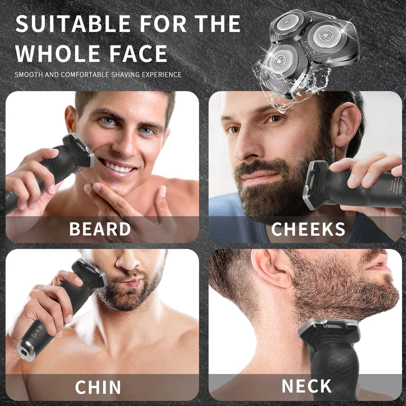 SH71/50 Shaving Heads Compatible with Phili*s Shavers Series S5000 (S5XXX),S7000 (S7XXX) for RQ12/70, RQ12/60, SH60/70, and SH70/70 (grey) grey