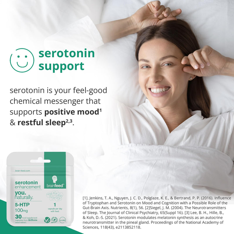 5HTP 100mg | Serotonin Supplements | 120 Capsules - 1 a Day | 5 HTP High Strength | 1200mg Griffonia Seed Extract | Mood Booster | Natural 5-HTP Supplement | UK Manufactured