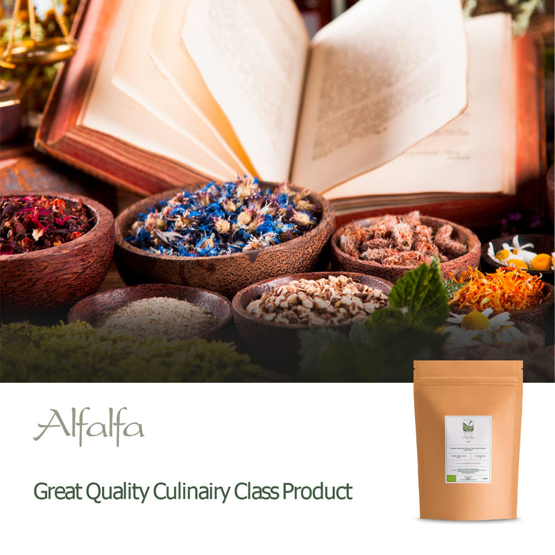 [Australia] - Alfalfa Herb Organic Medicago Sativa - Loose Leaf Quality Lucerne - Erba Medica Tonic - Alfalfa Leaf Organic Dried Alfalfa Leaves Loose Alfalfa Tea Herb Bio Alfalfa Tea Loose Leaf Tea 