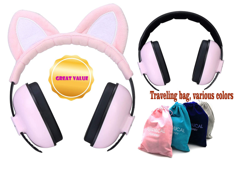 [Australia] - Baby Ear Protection For Babies For 3 Months To 2+ Years Noise Reduction Ear Muffs For Infant And Toddlers. Pink 