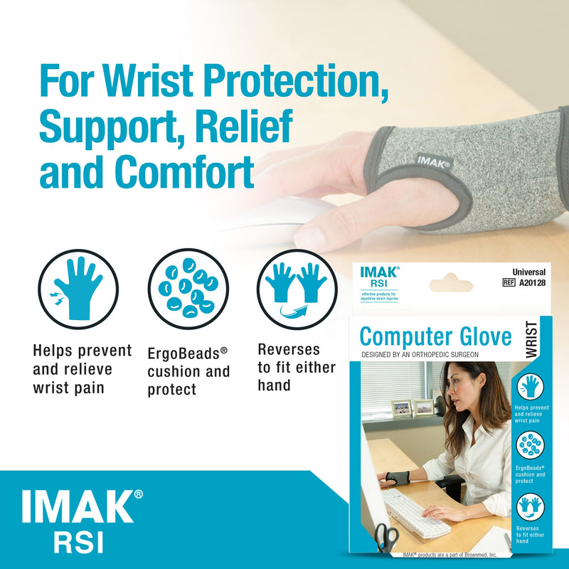 [Australia] - Brownmed IMAK RSI Computer Glove - Wrist Brace for Carpal Tunnel Relief - Compression Glove for Wrist & Hand Support 1 