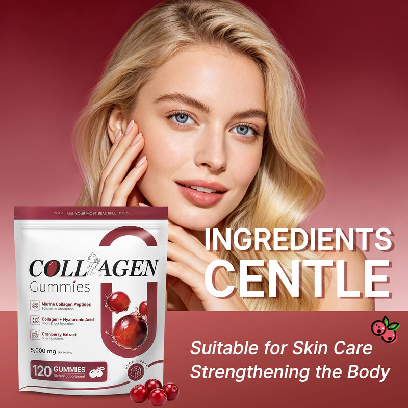 5000mg Hydrolyzed Marine Collagen -120 Count, Type I II III Collagen