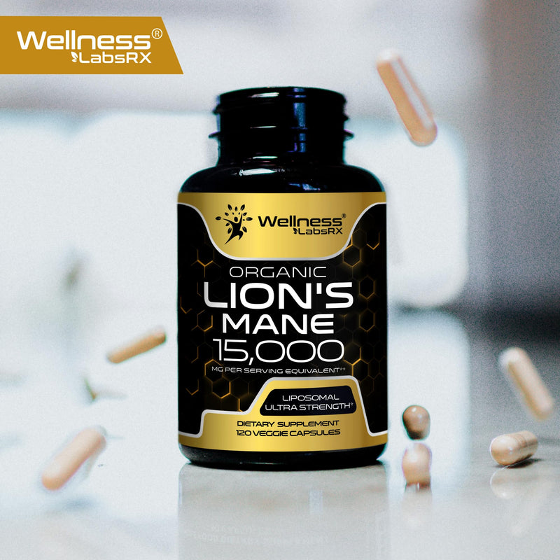 [Australia] - Lions Mane Supplement Capsules - 120 Count - Mushroom Supplement, Brain Supplements for Memory and Focus, Lion's Mane Mushroom Capsules Organic - Cognitive and Immune Support, Focus Supplement 120 Count (Pack of 1) 