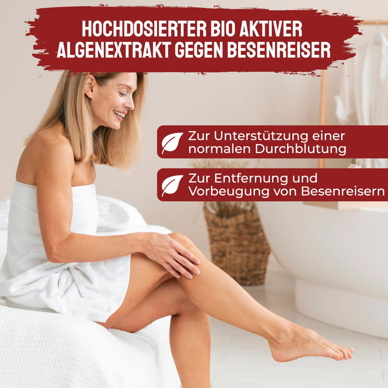[Australia] - NEW! Active algae ointment against spider veins - 200 ml jar vein ointment with arnica and vitamin C - for removing veins yourself - made in Austria 