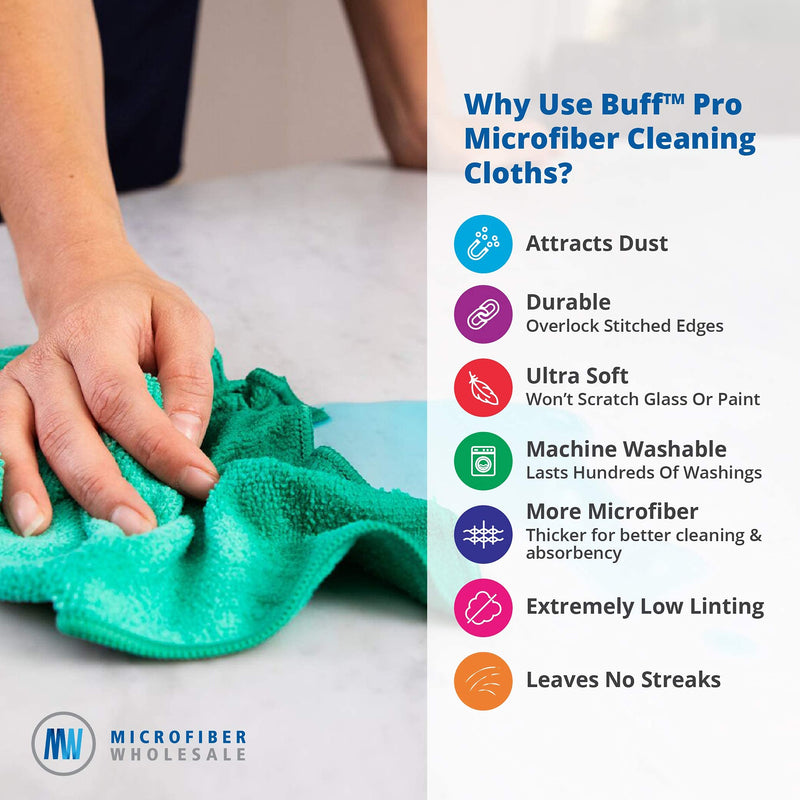[Australia] - 12" x 12" MW Pro Multi-Surface Microfiber Cleaning Cloths | Gray - 12 Pack | Premium Microfiber Towels for Cleaning Glass, Kitchens, Bathrooms, Automotive, Supplies & Products 12 Count (Pack of 1) 