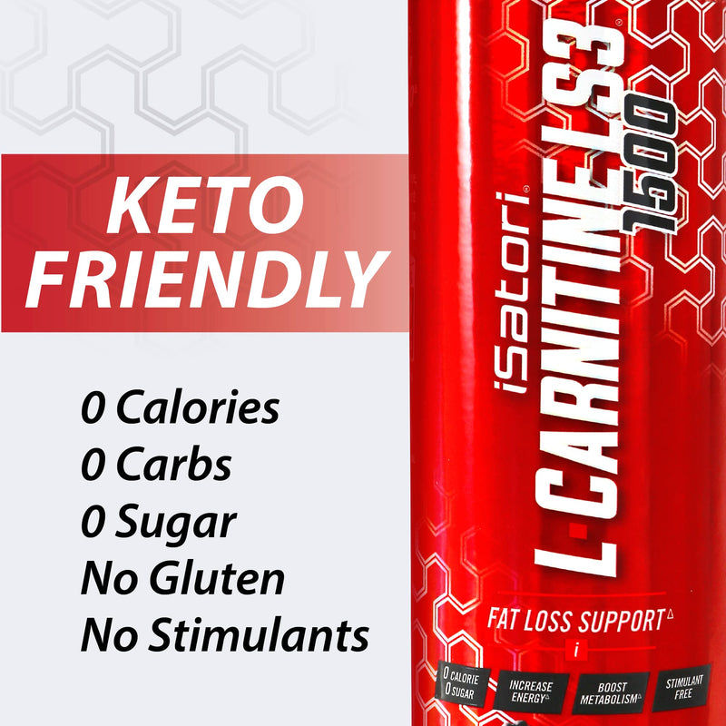 [Australia] - iSatori L-Carnitine LS3 1500, Liquid L-Carnitine with Acetyl L-Carnitine, L-Carnitine L-Tartrate, Stimulant Free Pre Workout, No Calories, Sugar, Gluten, Keto-Friendly, Grape Flavor (32 Servings) 