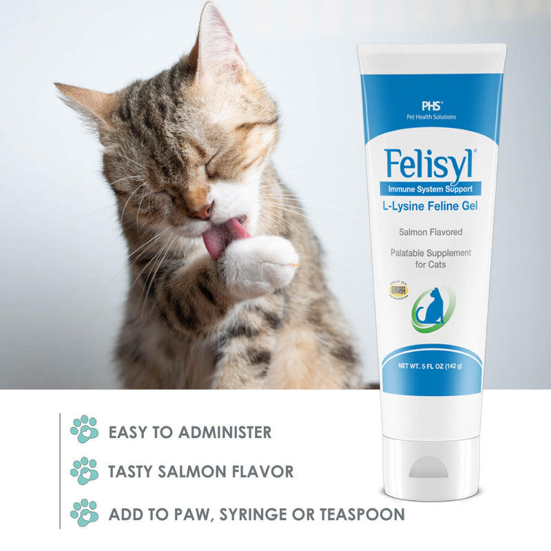 [Australia] - L-Lysine Gel for Cats (5oz) ‚Äì Supports Immune, Respiratory, and Eye Health. Eases Sneezing, Runny Nose, and Watery Eyes. Tasty Salmon Flavor - Made in The USA (2 Pack) 2 Pack 