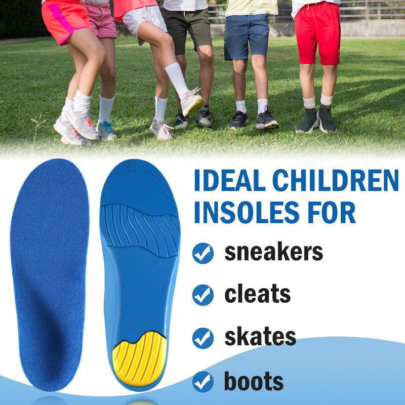 [Australia] - Ailaka Orthopedic Insoles Children, Orthopedic Shoe Insoles Children for Flat Feet, Heel Spurs, Plantar Fasciitis, Metatarsalgia Blue 37-39 EU 25.1cm 