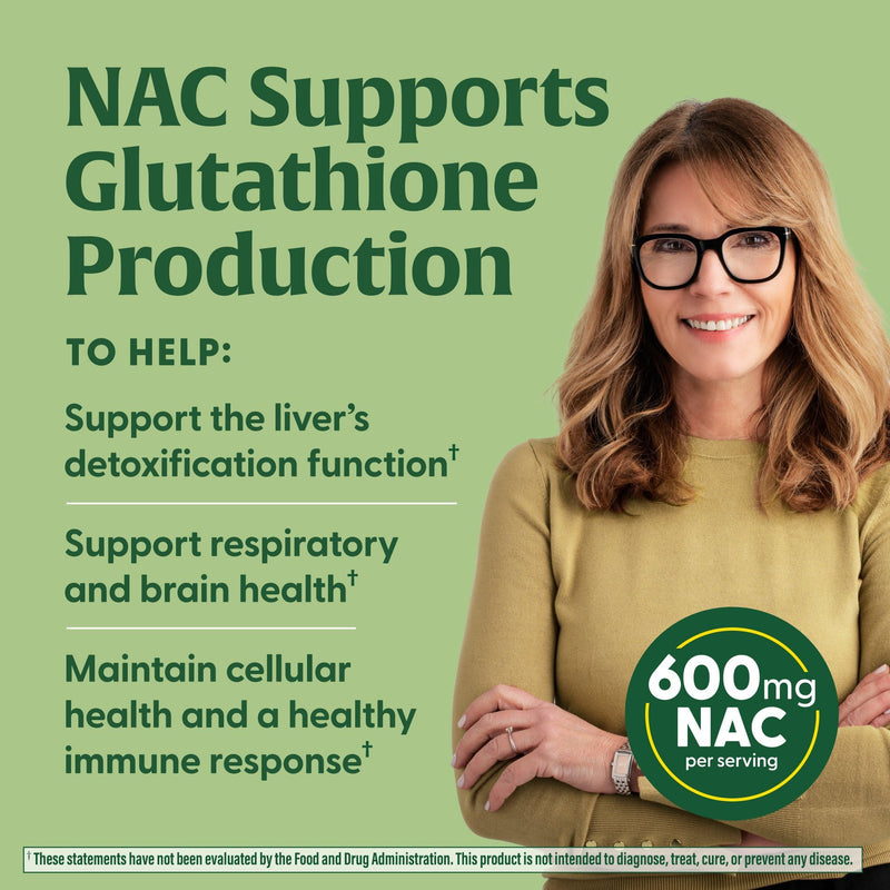 [Australia] - MegaFood NAC Supplement N-Acetyl Cysteine 600mg Per Serving - Promotes Production of Glutathione - Liver Support & Immune Support Supplement - Vegan, Non GMO - 120 Capsules, 120 Servings 