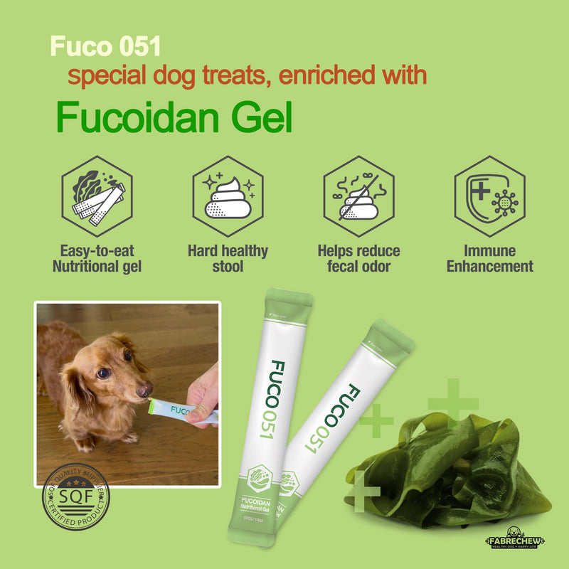 Fuco 051 Fucoidan Premium Nutritional Gel for Dogs – Digestive & Immune Support, Healthy Stool, Odor Control, Superfood Formula with Spirulina & Fucoidan (10 Pack) - PawsPlanet Australia