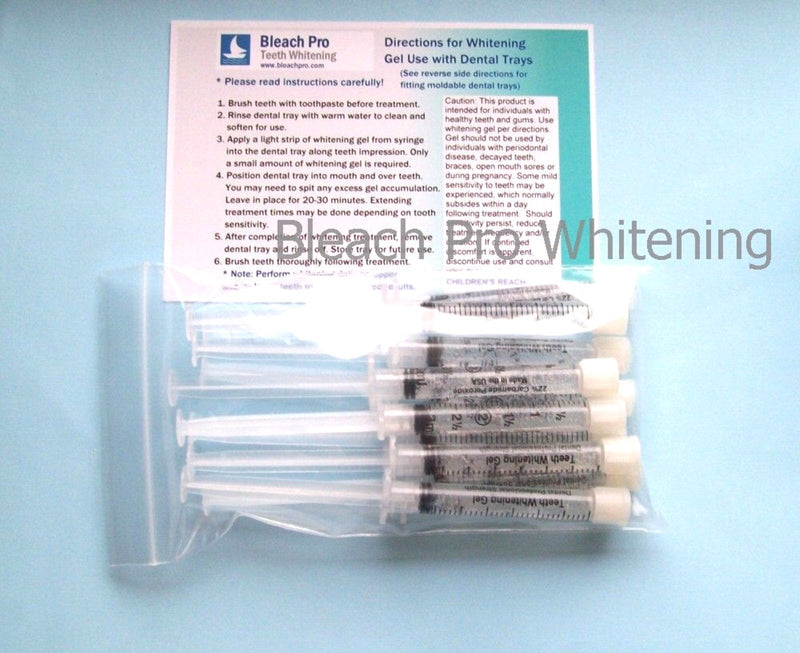 [Australia] - Teeth Whitening Gel Syringe Dispensers 22% Carbamide Peroxide, 10 Tooth Bleaching Gel 3ml Syringes 