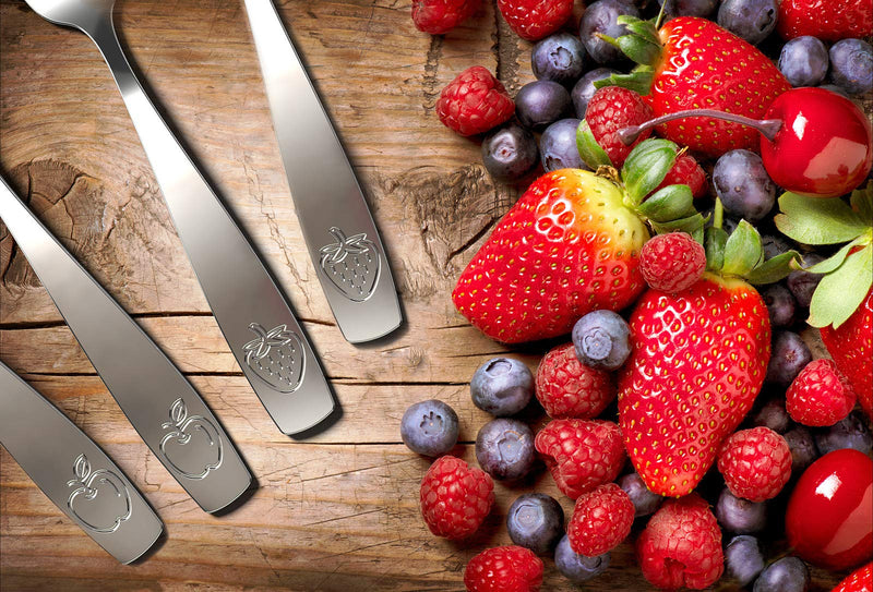 [Australia] - 6 Piece Stainless Steel Kids Silverware Set - Child and Toddler Safe Flatware - Kids Utensil Set - Metal Kids Cutlery Set (Includes 3 Small Kids Spoons & Kids 3 Forks) 6 Piece 