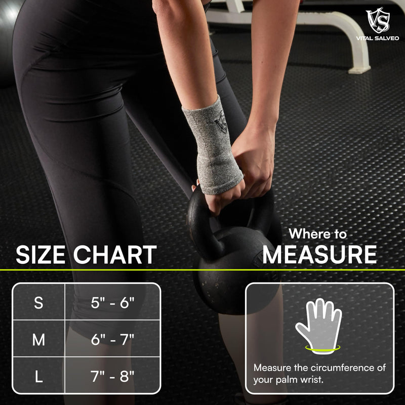 Vital Salveo-Wrist Compression Recovery Carpal Tunnel Hand Sleeve/Brace(Medium) Medium
