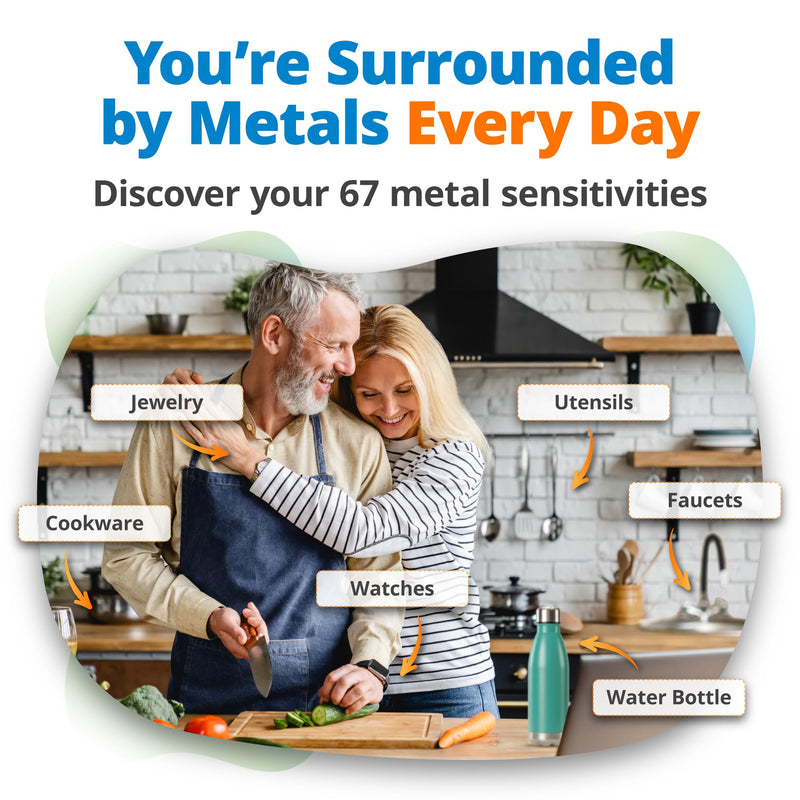 5Strands Heavy Metal Sensitivity Test for Adults & Kids, 67 Items Tested, At-Home Hair Test to Identify Aluminum, Mercury, Lead & Other Metal Sensitivities, Results in 4 Days